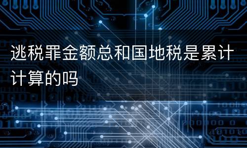 逃税罪金额总和国地税是累计计算的吗
