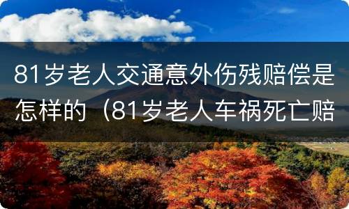 81岁老人交通意外伤残赔偿是怎样的（81岁老人车祸死亡赔偿标准）