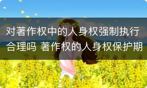 对著作权中的人身权强制执行合理吗 著作权的人身权保护期限