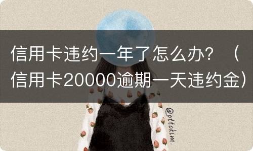 信用卡违约一年了怎么办？（信用卡20000逾期一天违约金）