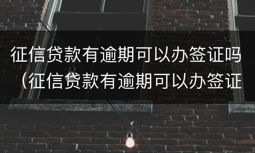 征信贷款有逾期可以办签证吗（征信贷款有逾期可以办签证吗）