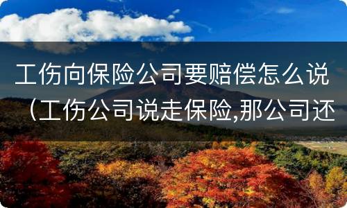 工伤向保险公司要赔偿怎么说（工伤公司说走保险,那公司还赔钱吗）