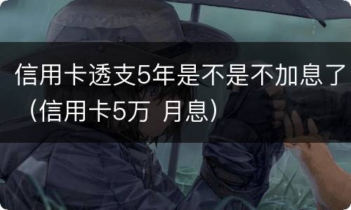 信用卡透支5年是不是不加息了（信用卡5万 月息）
