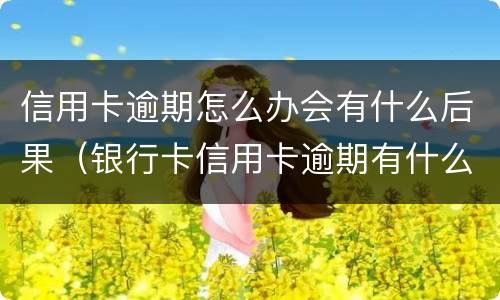 信用卡逾期怎么办会有什么后果（银行卡信用卡逾期有什么后果）