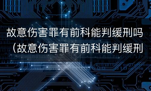 故意伤害罪有前科能判缓刑吗（故意伤害罪有前科能判缓刑吗知乎）
