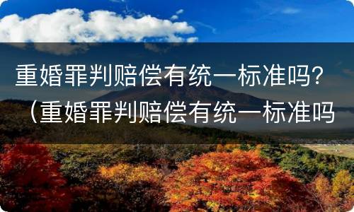 重婚罪判赔偿有统一标准吗？（重婚罪判赔偿有统一标准吗判多少年）