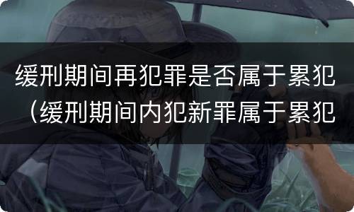 缓刑期间再犯罪是否属于累犯（缓刑期间内犯新罪属于累犯吗）