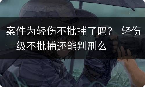 案件为轻伤不批捕了吗？ 轻伤一级不批捕还能判刑么