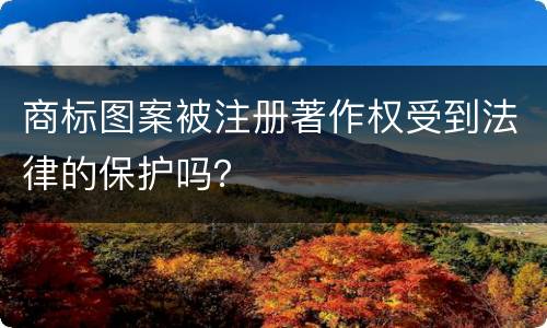 商标图案被注册著作权受到法律的保护吗？