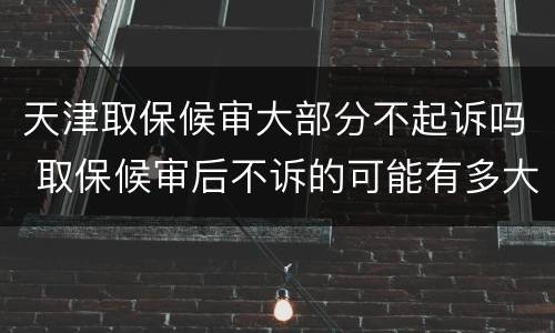 天津取保候审大部分不起诉吗 取保候审后不诉的可能有多大