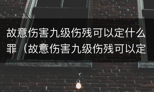 故意伤害九级伤残可以定什么罪（故意伤害九级伤残可以定什么罪名）