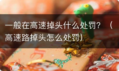 一般在高速掉头什么处罚？（高速路掉头怎么处罚）