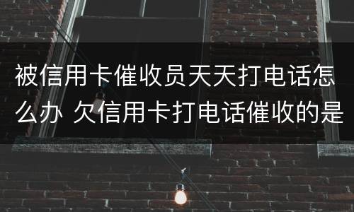 被信用卡催收员天天打电话怎么办 欠信用卡打电话催收的是什么人