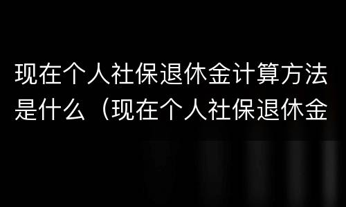 现在个人社保退休金计算方法是什么（现在个人社保退休金计算方法是什么呢）