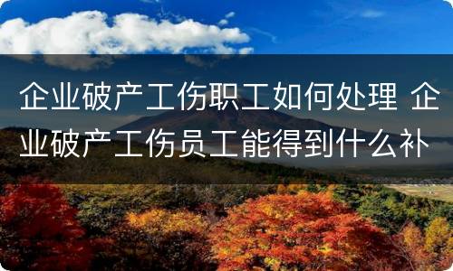 企业破产工伤职工如何处理 企业破产工伤员工能得到什么补偿
