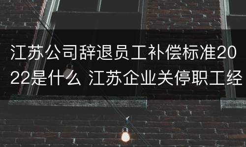 江苏公司辞退员工补偿标准2022是什么 江苏企业关停职工经济补偿