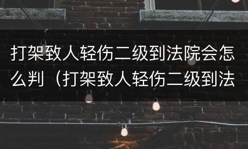 打架致人轻伤二级到法院会怎么判（打架致人轻伤二级到法院会怎么判决）
