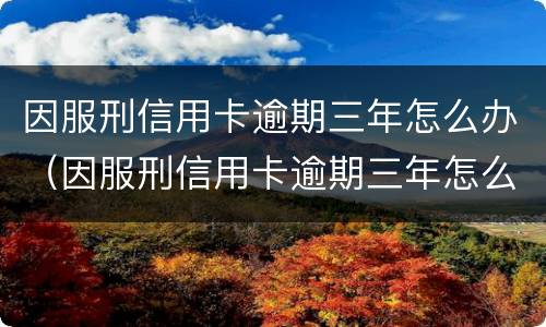 因服刑信用卡逾期三年怎么办（因服刑信用卡逾期三年怎么办呢）