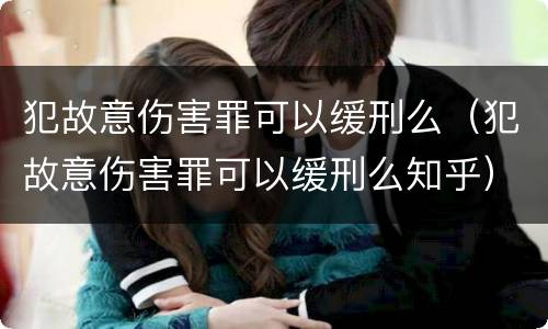 犯故意伤害罪可以缓刑么（犯故意伤害罪可以缓刑么知乎）