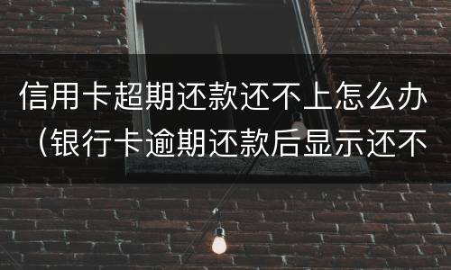 信用卡超期还款还不上怎么办（银行卡逾期还款后显示还不能用怎么办）