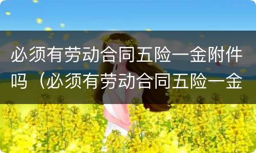 必须有劳动合同五险一金附件吗（必须有劳动合同五险一金附件吗怎么写）