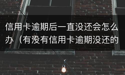 信用卡逾期后一直没还会怎么办（有没有信用卡逾期没还的）