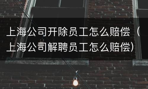 上海公司开除员工怎么赔偿（上海公司解聘员工怎么赔偿）