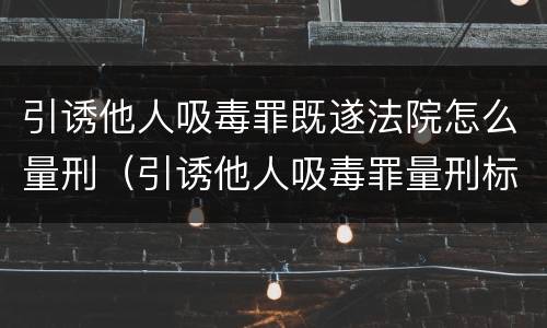 引诱他人吸毒罪既遂法院怎么量刑（引诱他人吸毒罪量刑标准）