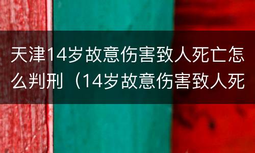 天津14岁故意伤害致人死亡怎么判刑（14岁故意伤害致人死亡 判决）