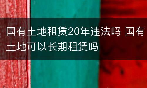 国有土地租赁20年违法吗 国有土地可以长期租赁吗