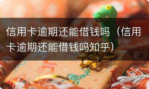信用卡逾期还能借钱吗（信用卡逾期还能借钱吗知乎）