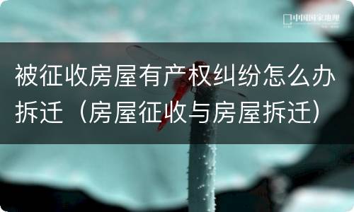 被征收房屋有产权纠纷怎么办拆迁（房屋征收与房屋拆迁）