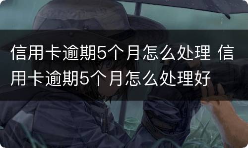 信用卡逾期5个月怎么处理 信用卡逾期5个月怎么处理好