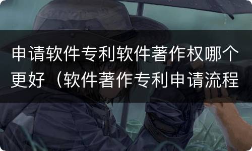 申请软件专利软件著作权哪个更好（软件著作专利申请流程及费用）