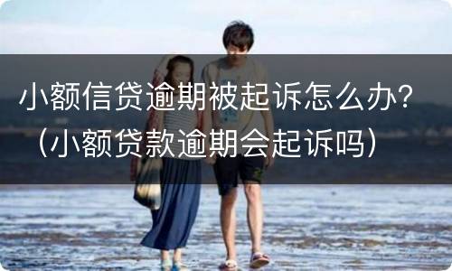 小额信贷逾期被起诉怎么办？（小额贷款逾期会起诉吗）