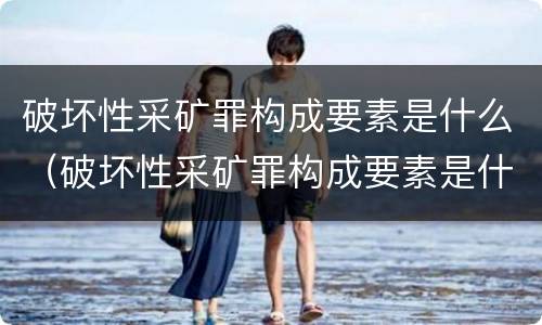 破坏性采矿罪构成要素是什么（破坏性采矿罪构成要素是什么）