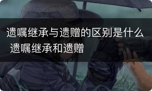 遗嘱继承与遗赠的区别是什么 遗嘱继承和遗赠