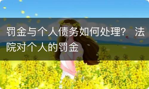 罚金与个人债务如何处理？ 法院对个人的罚金