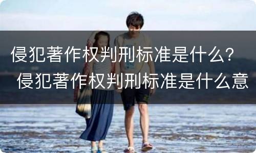 侵犯著作权判刑标准是什么？ 侵犯著作权判刑标准是什么意思