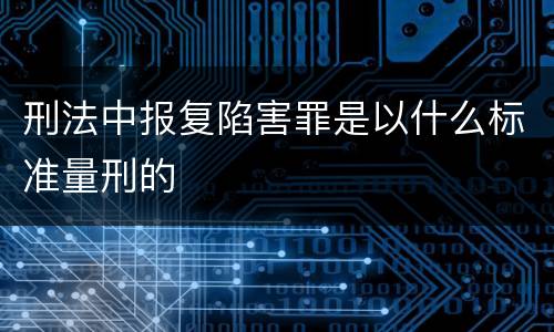 刑法中报复陷害罪是以什么标准量刑的