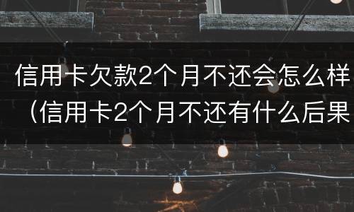 信用卡欠款2个月不还会怎么样（信用卡2个月不还有什么后果）