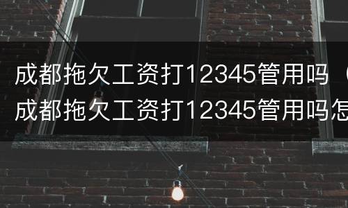 成都拖欠工资打12345管用吗（成都拖欠工资打12345管用吗怎么投诉）