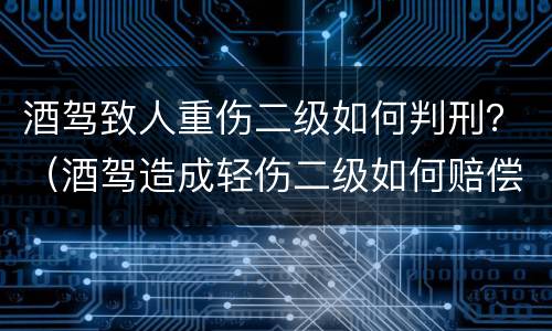 酒驾致人重伤二级如何判刑？（酒驾造成轻伤二级如何赔偿）