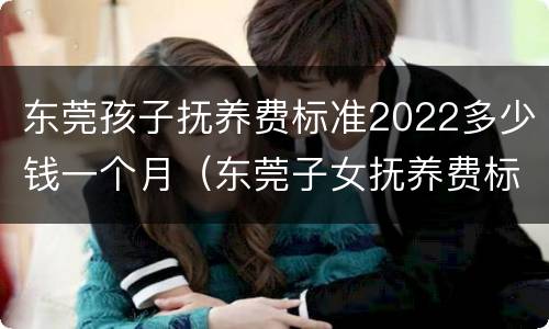 东莞孩子抚养费标准2022多少钱一个月（东莞子女抚养费标准）