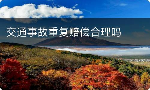 交通事故重复赔偿合理吗