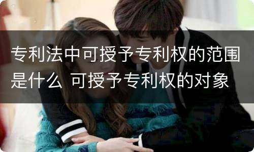 专利法中可授予专利权的范围是什么 可授予专利权的对象