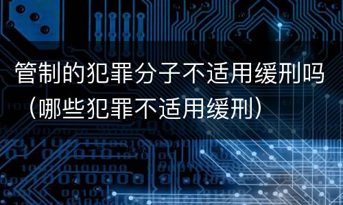 管制的犯罪分子不适用缓刑吗（哪些犯罪不适用缓刑）