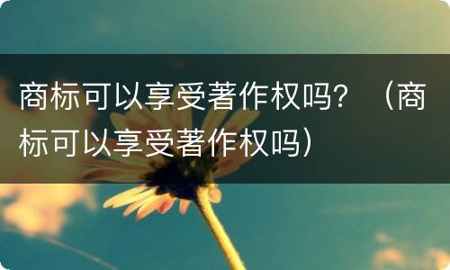 商标可以享受著作权吗？（商标可以享受著作权吗）