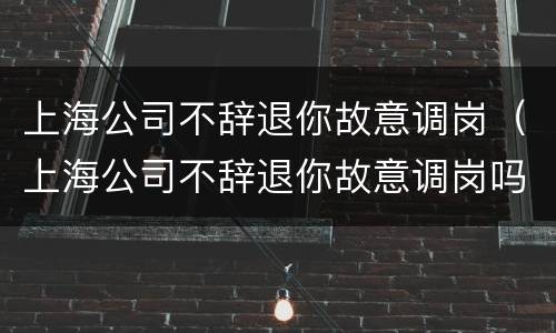 上海公司不辞退你故意调岗（上海公司不辞退你故意调岗吗）