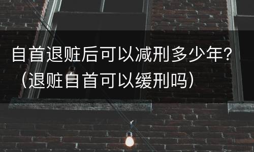 自首退赃后可以减刑多少年？（退赃自首可以缓刑吗）